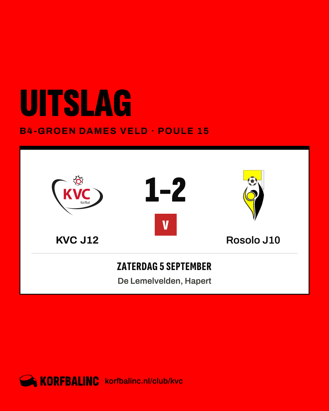 KVC J12 - Rosolo J10