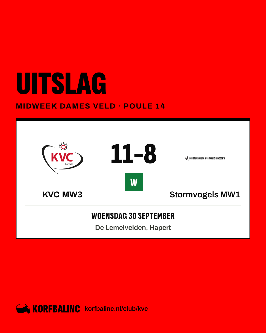 KVC MW3 - Stormvogels MW1