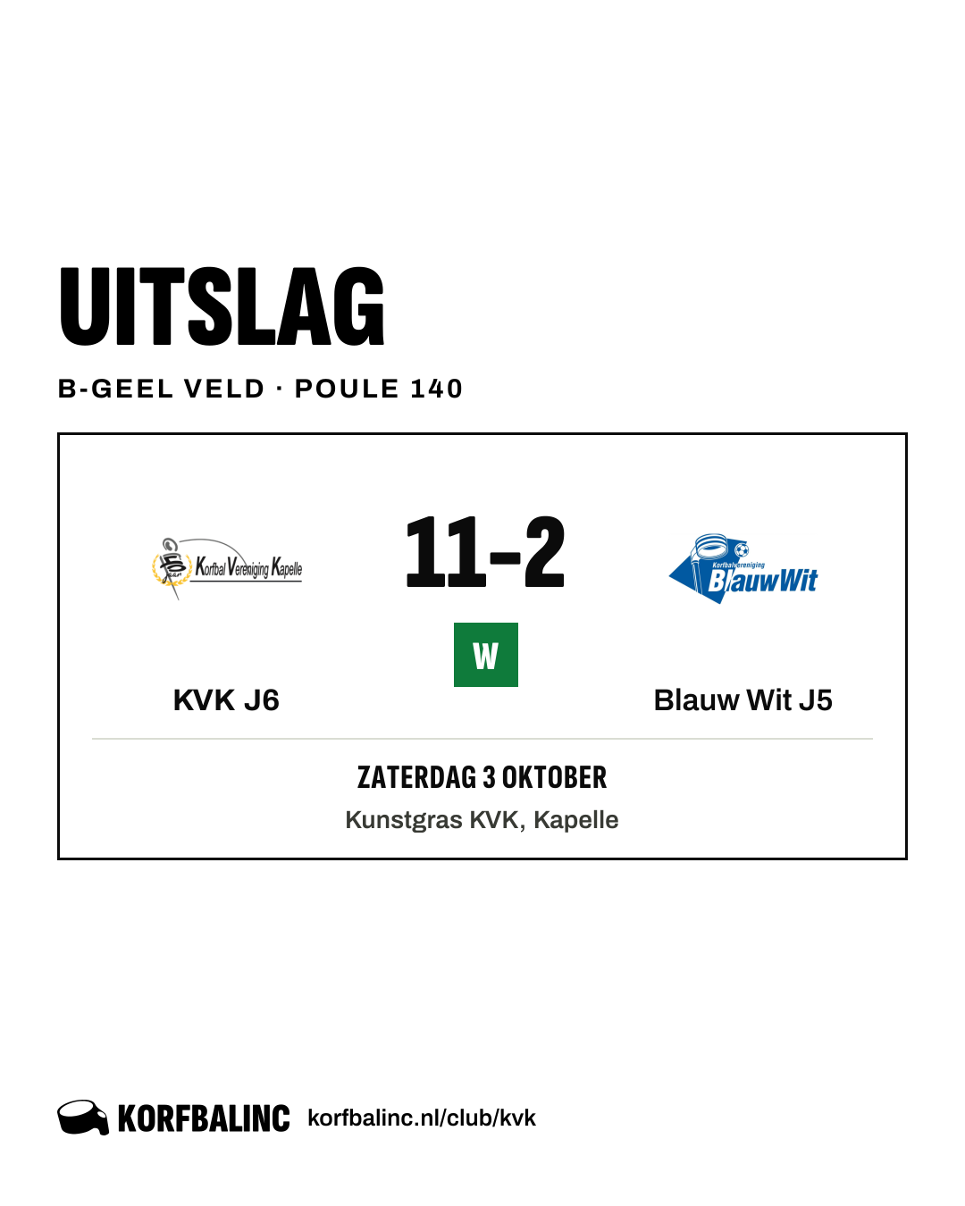 KVK J6 - Blauw Wit J5