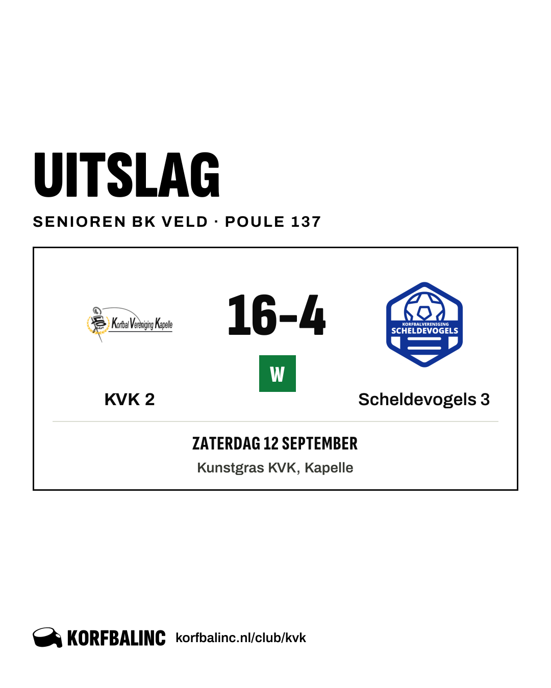 KVK 2 - Scheldevogels 3