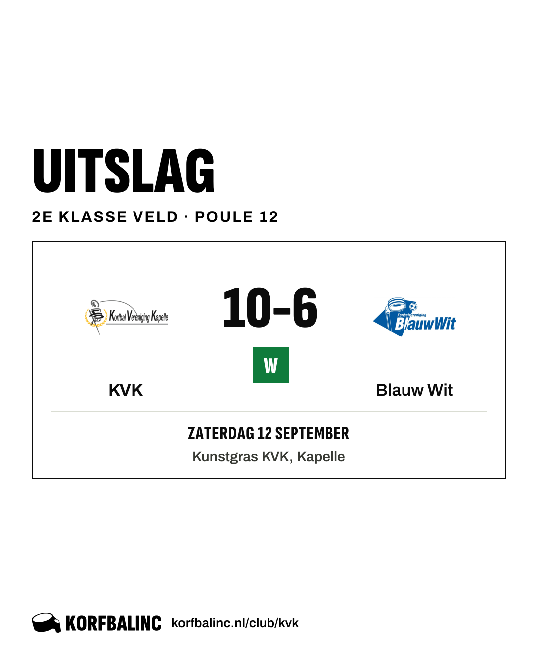 KVK - Blauw Wit