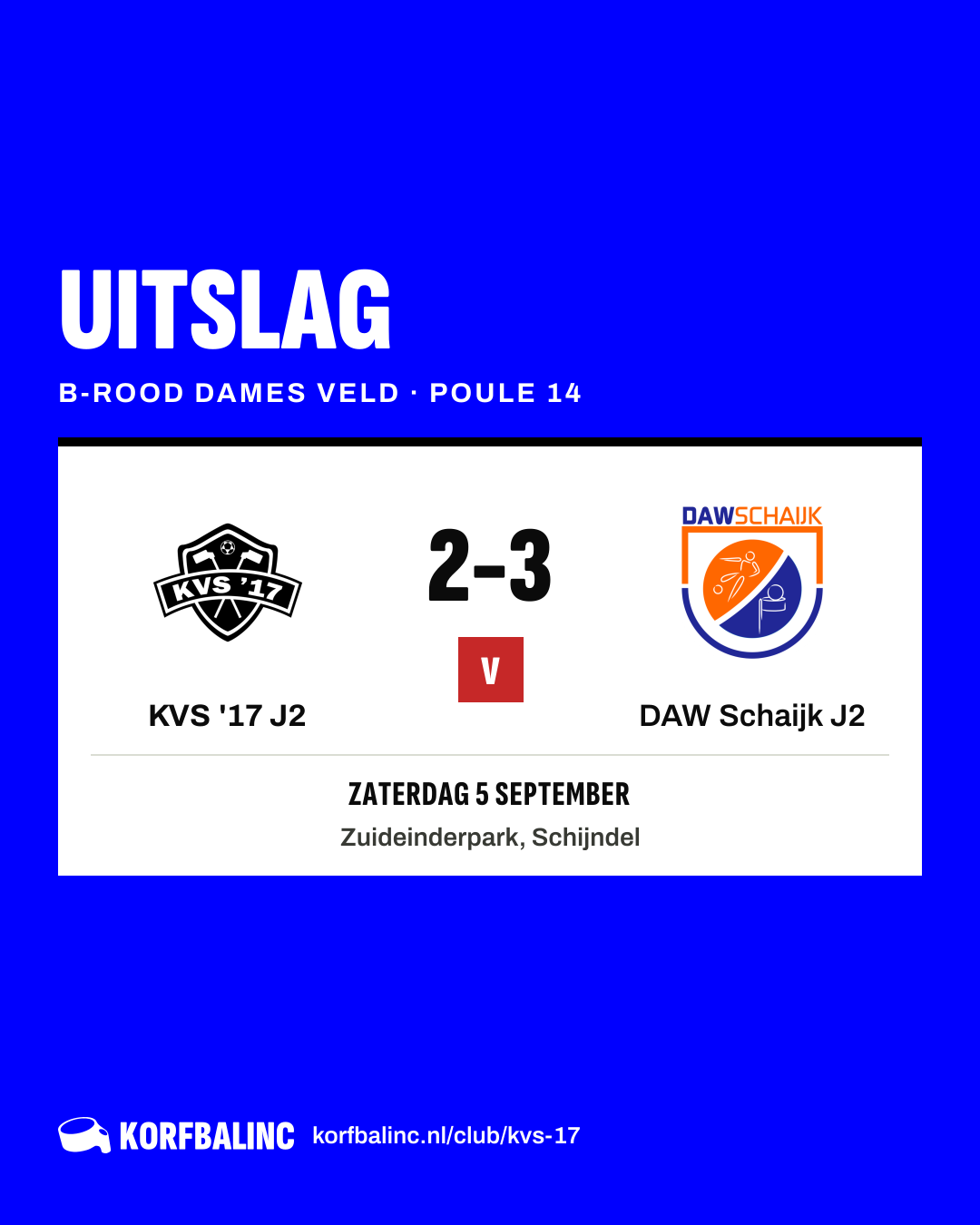 KVS '17 J2 - DAW Schaijk J2