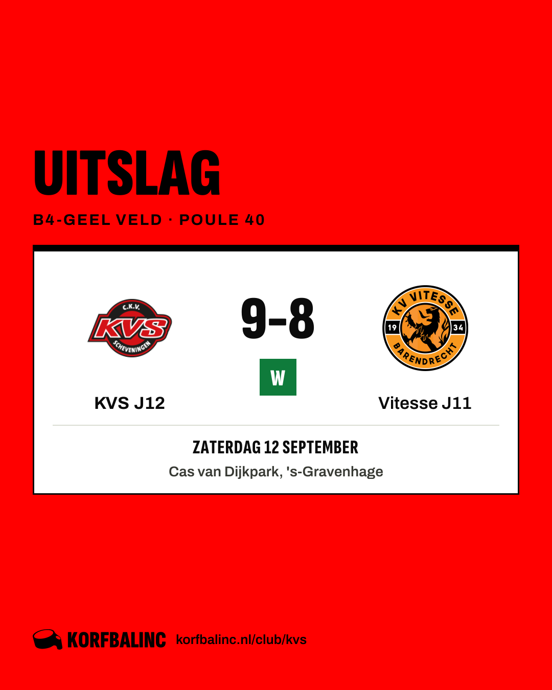 KVS J12 - Vitesse J11
