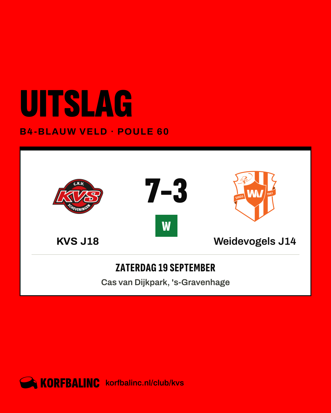 KVS J18 - Weidevogels J14