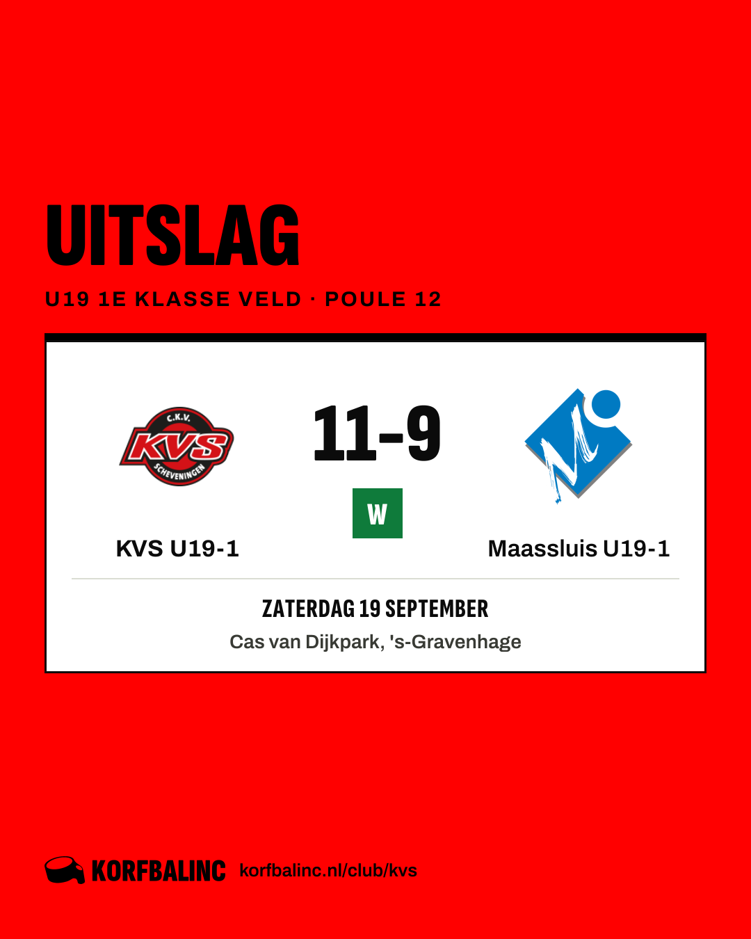KVS U19-1 - Maassluis U19-1