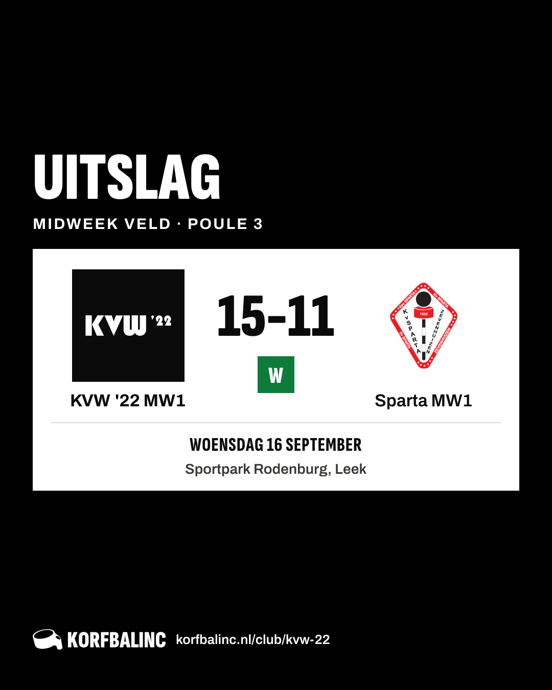 KVW '22 MW1 - Sparta MW1