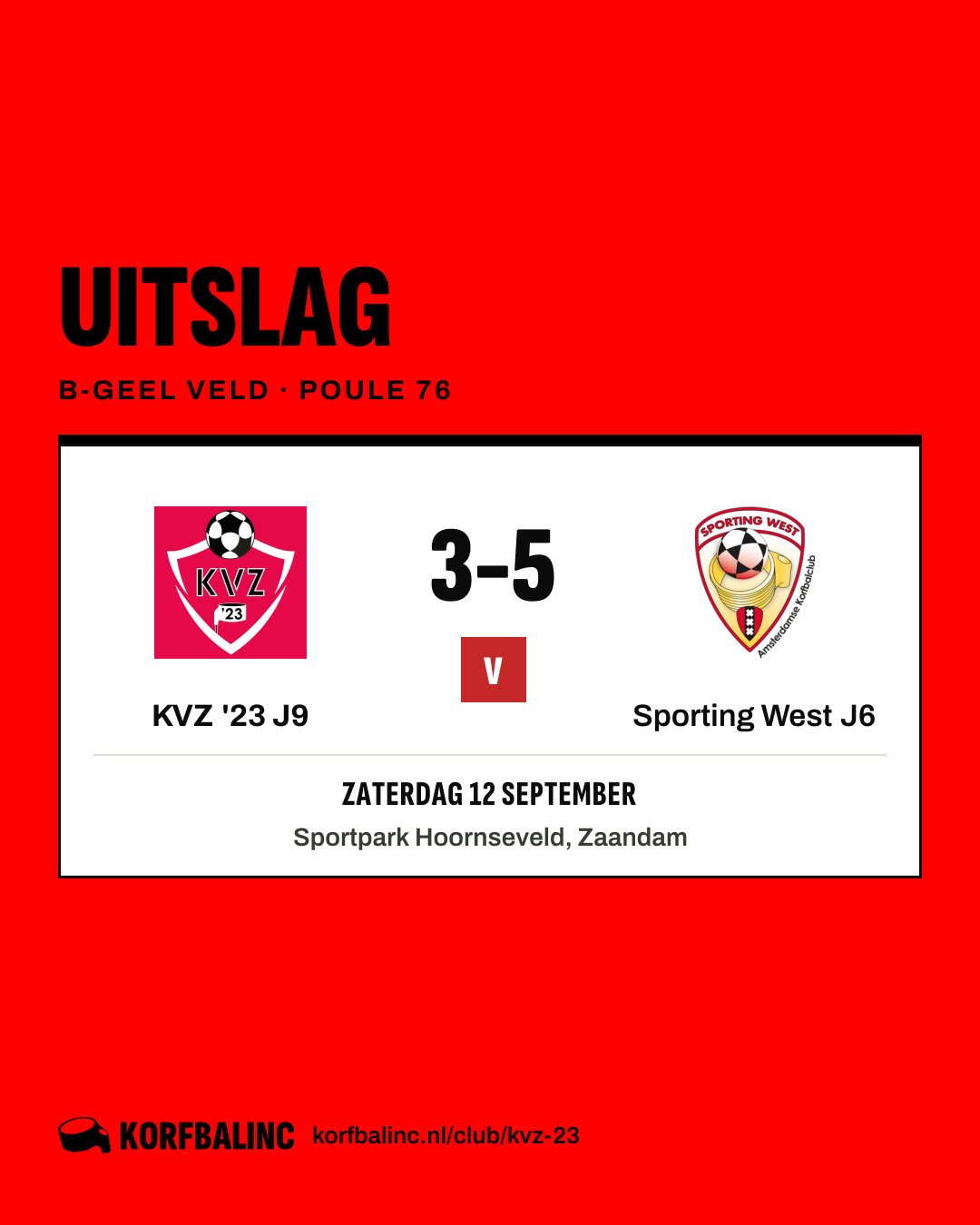 KVZ '23 J9 - Sporting West J6