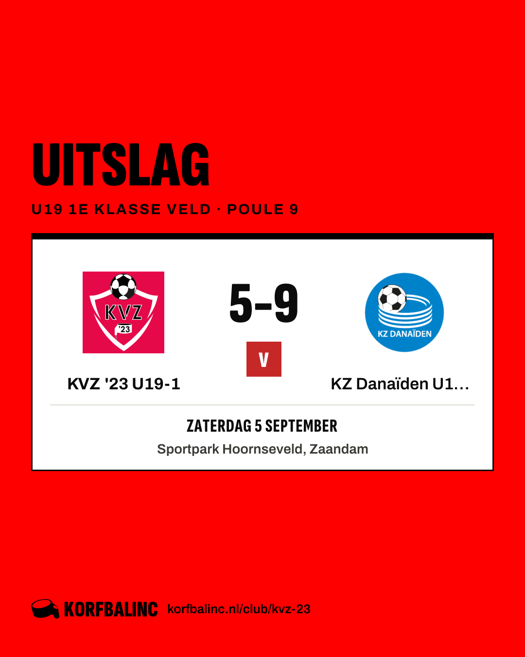 KVZ '23 U19-1 - KZ Danaïden U19-1