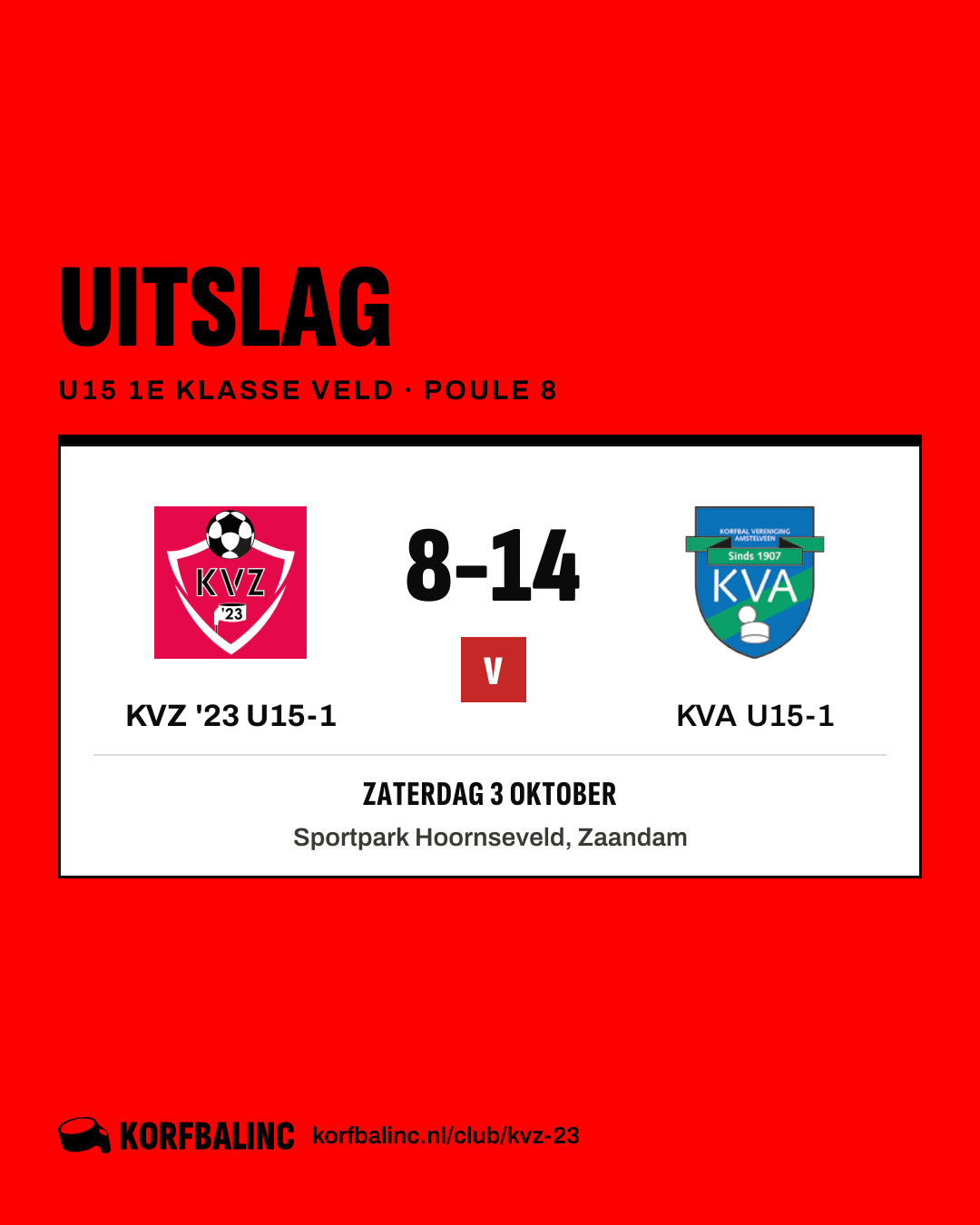 KVZ '23 U15-1 - KVA U15-1