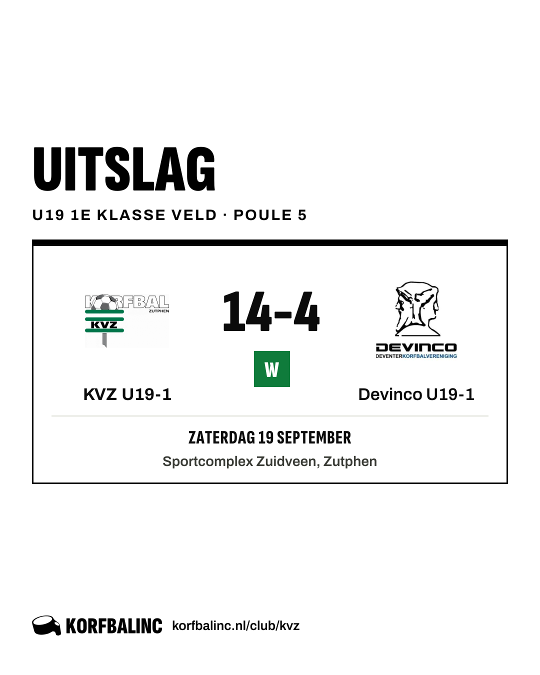 KVZ U19-1 - Devinco U19-1