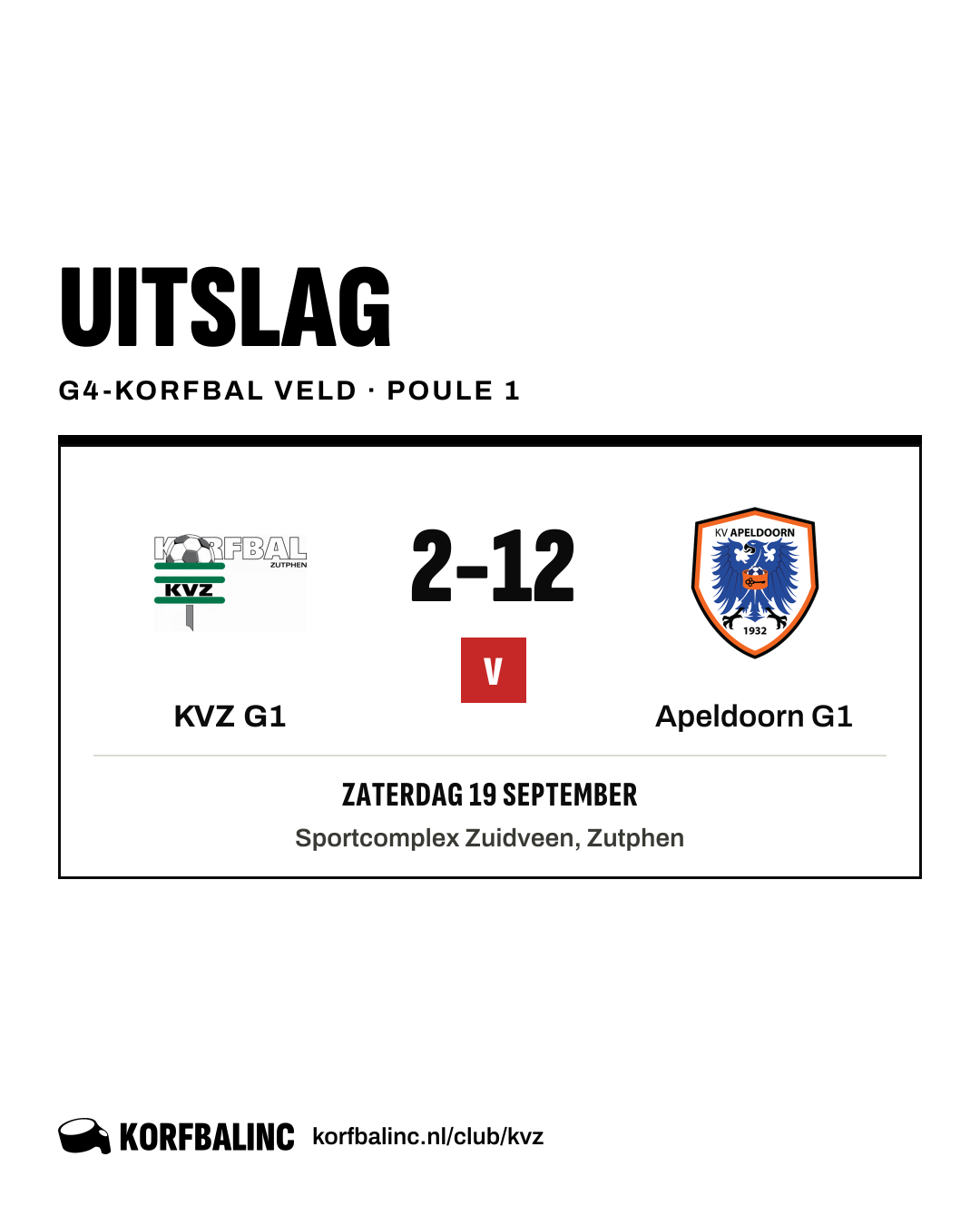 KVZ G1 - Apeldoorn G1