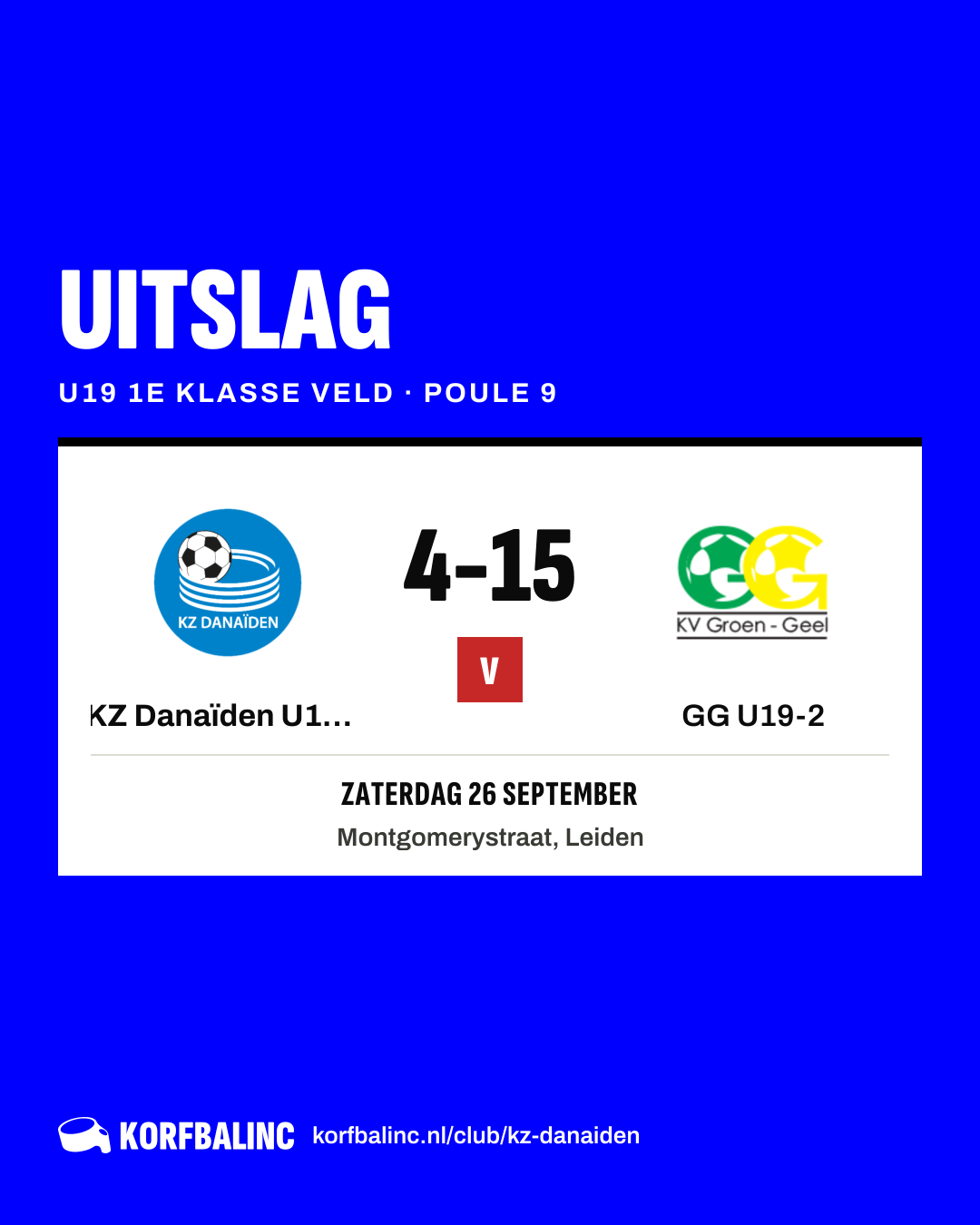 KZ Danaïden U19-1 - GG U19-2