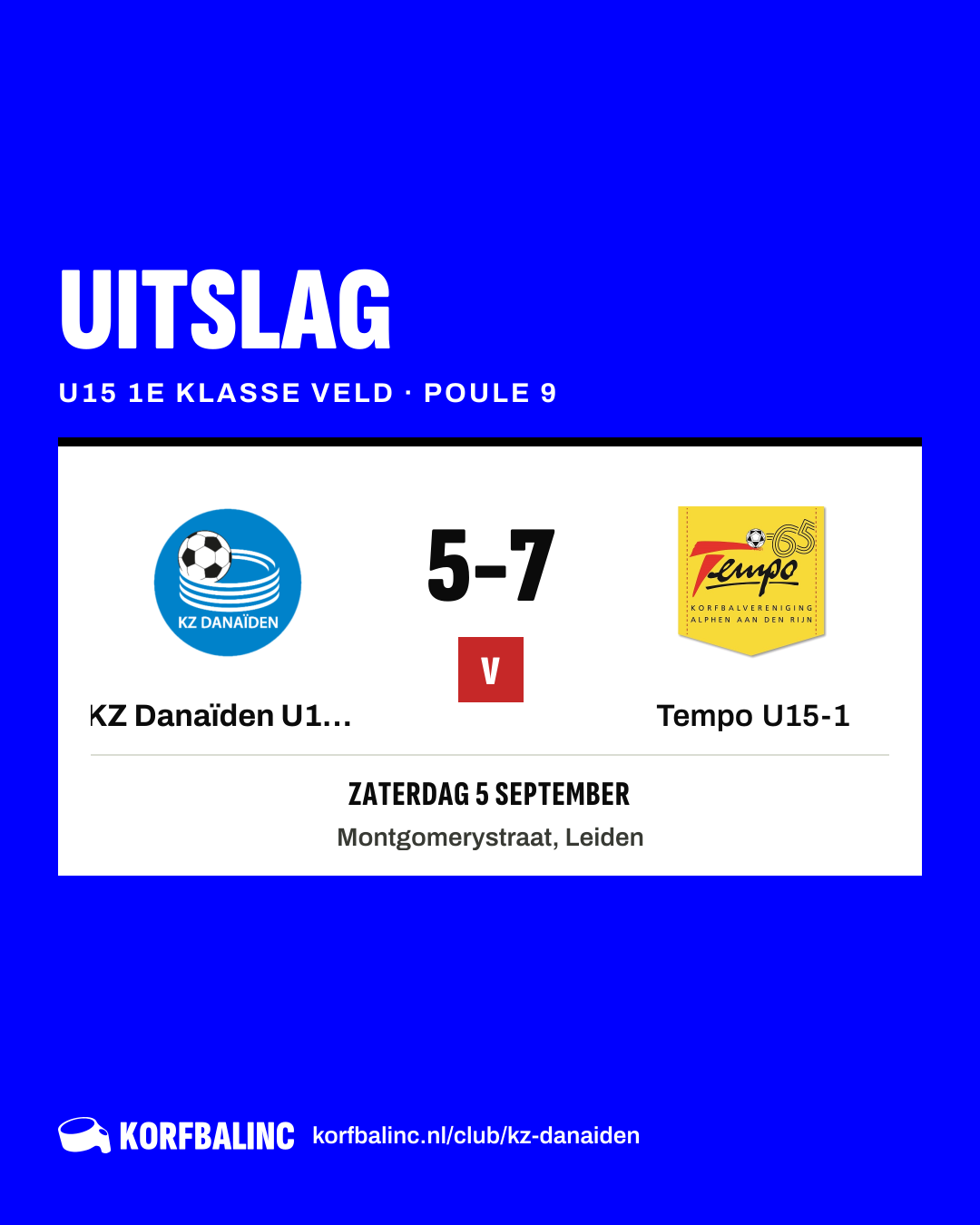 KZ Danaïden U15-1 - Tempo U15-1
