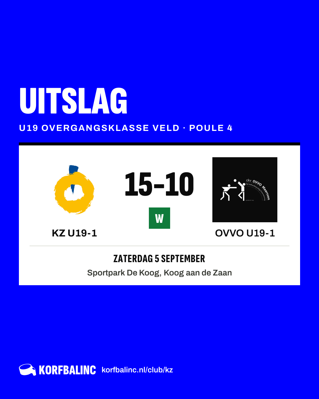 KZ U19-1 - OVVO U19-1