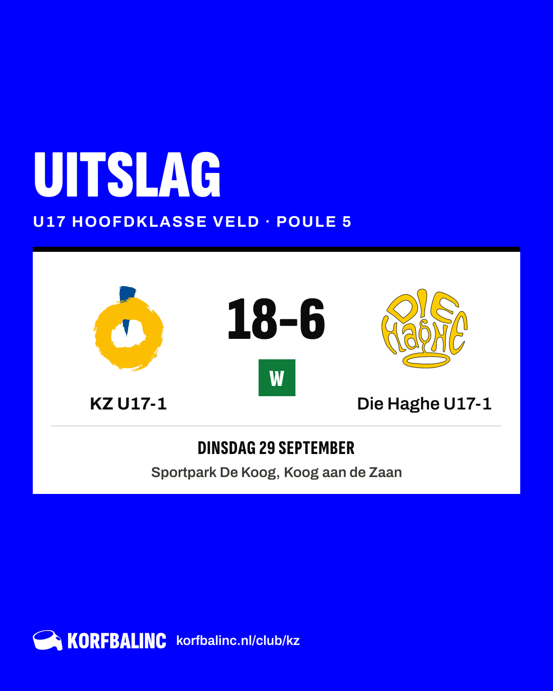 KZ U17-1 - Die Haghe U17-1