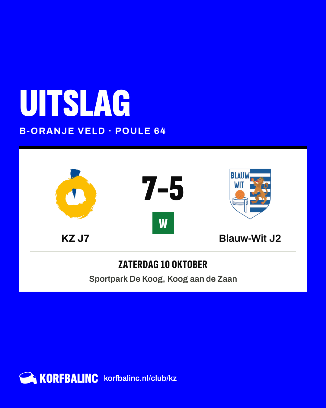 KZ J7 - Blauw-Wit J2