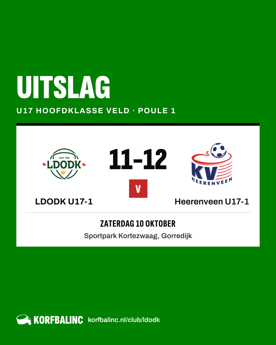 LDODK U17-1 - Heerenveen U17-1