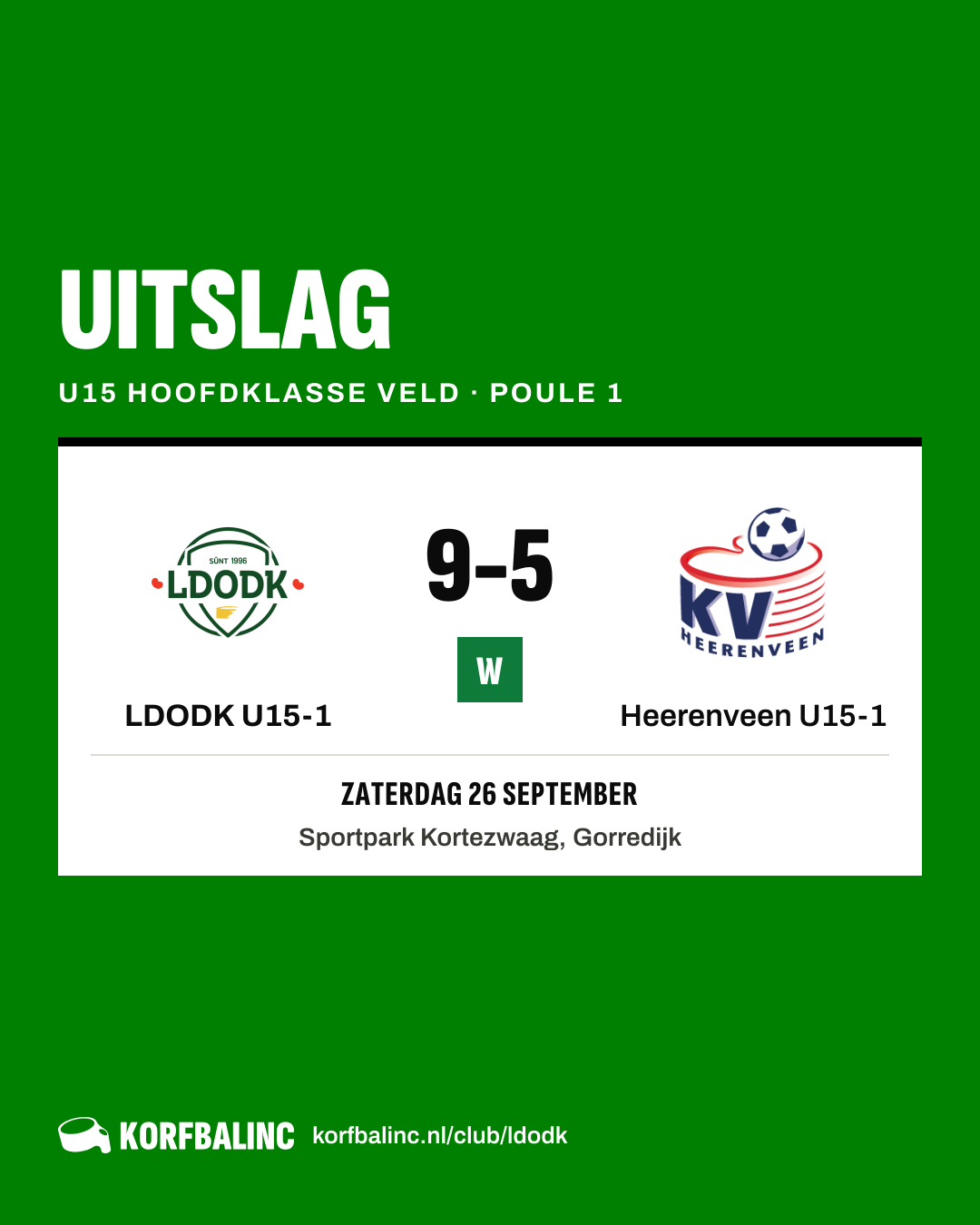 LDODK U15-1 - Heerenveen U15-1