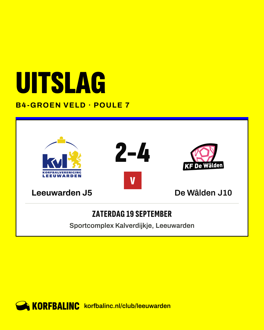 Leeuwarden J5 - De Wâlden J10