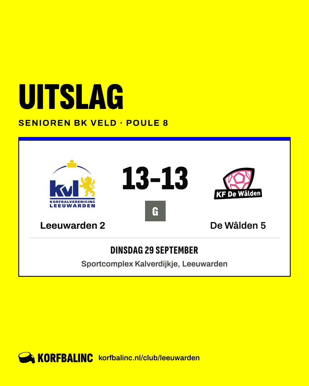 Leeuwarden 2 - De Wâlden 5