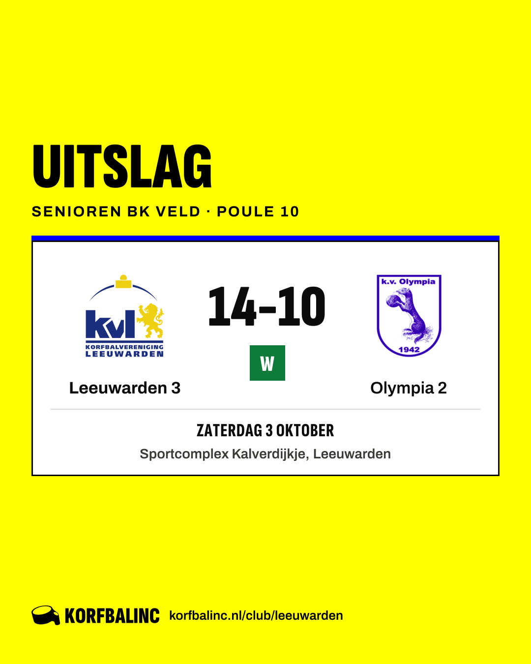 Leeuwarden 3 - Olympia 2