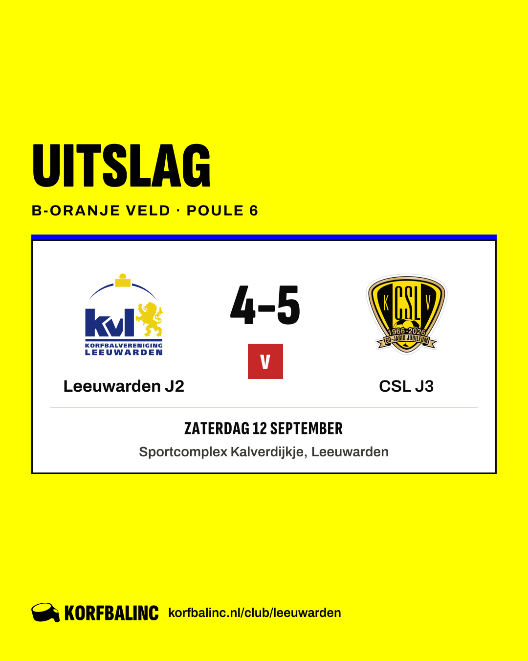 Leeuwarden J2 - CSL J3
