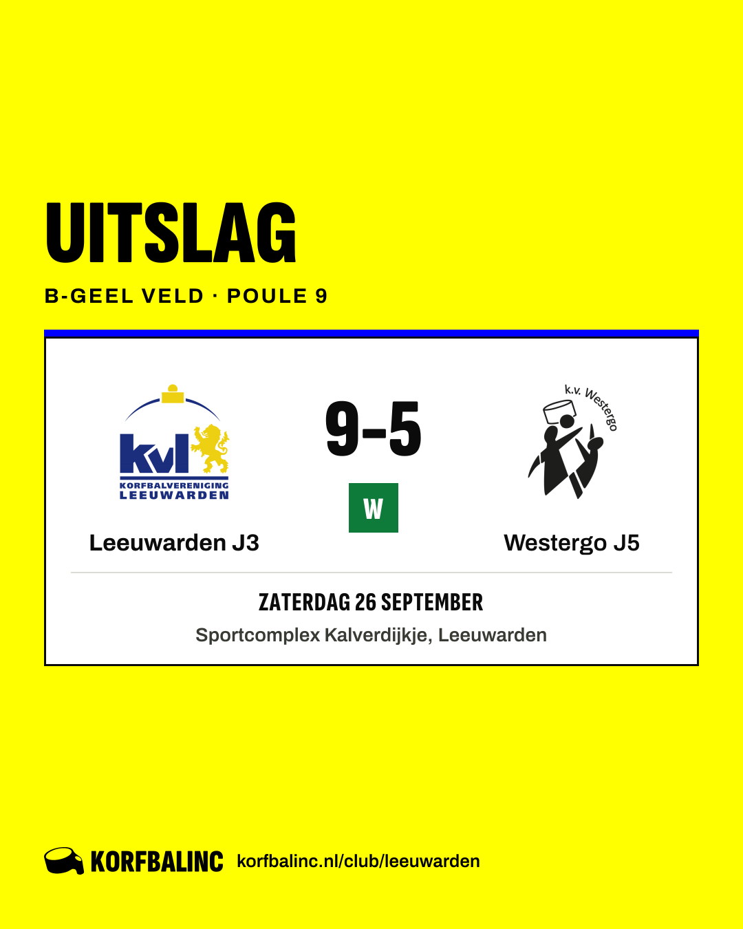Leeuwarden J3 - Westergo J5