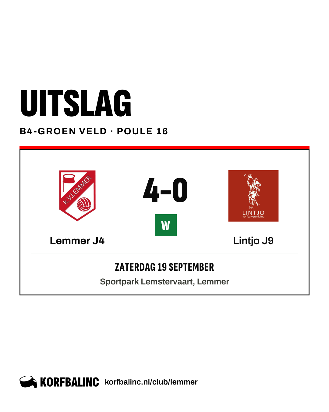 Lemmer J4 - Lintjo J9