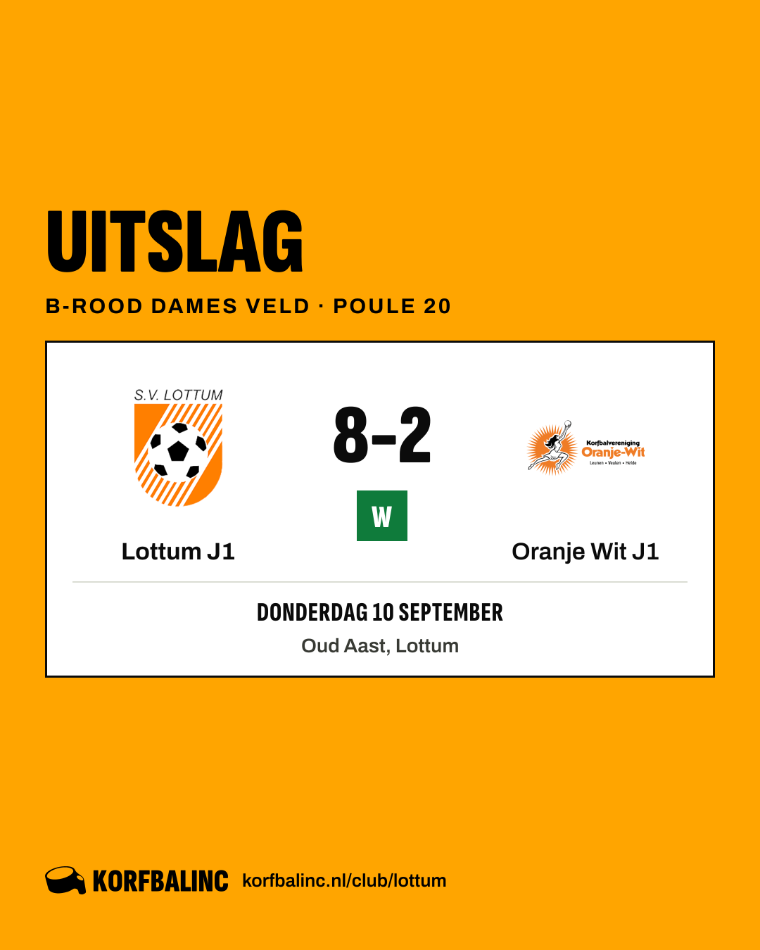Lottum J1 - Oranje Wit J1