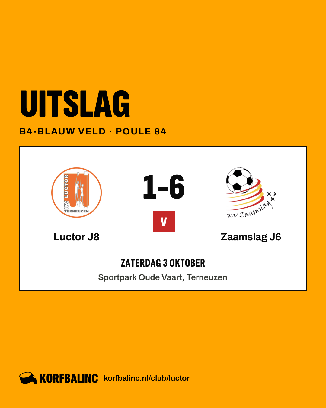 Luctor J8 - Zaamslag J6