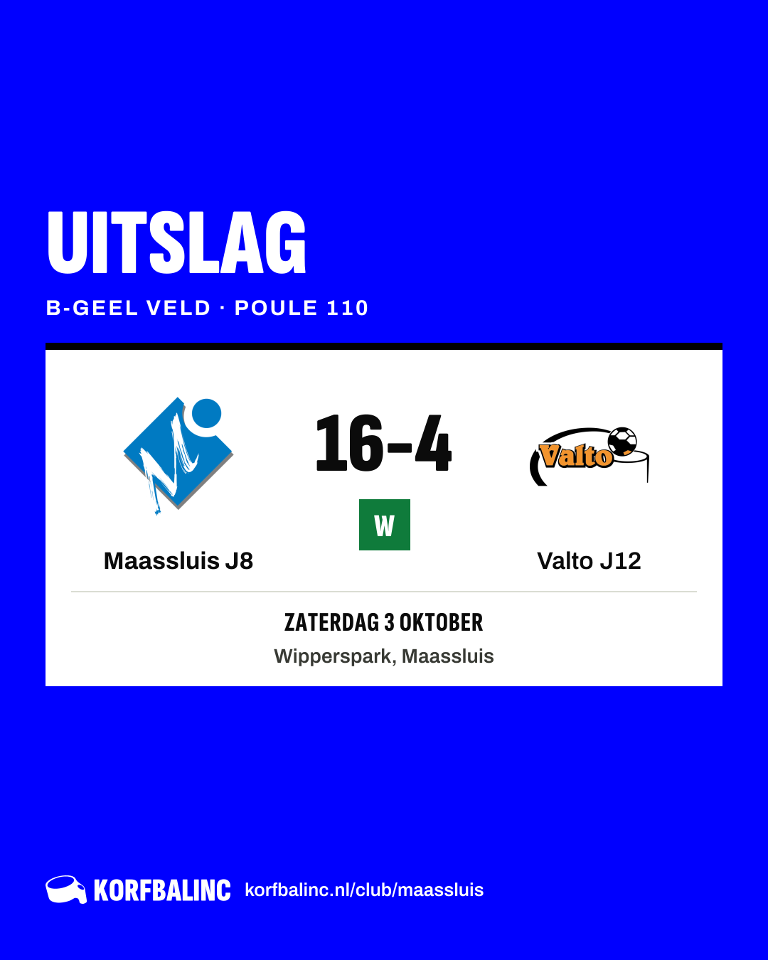 Maassluis J8 - Valto J12