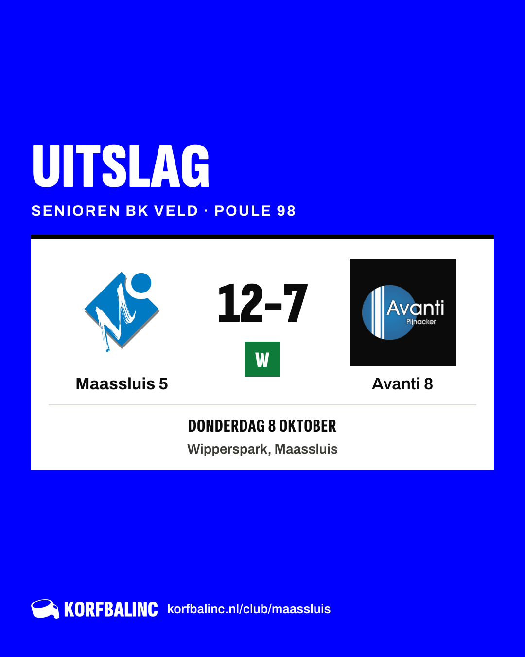 Maassluis 5 - Avanti 8