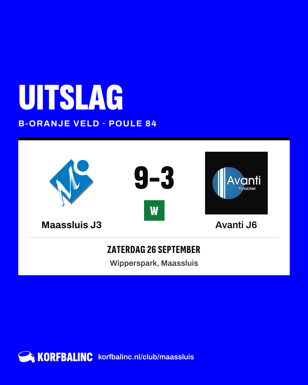 Maassluis J3 - Avanti J6
