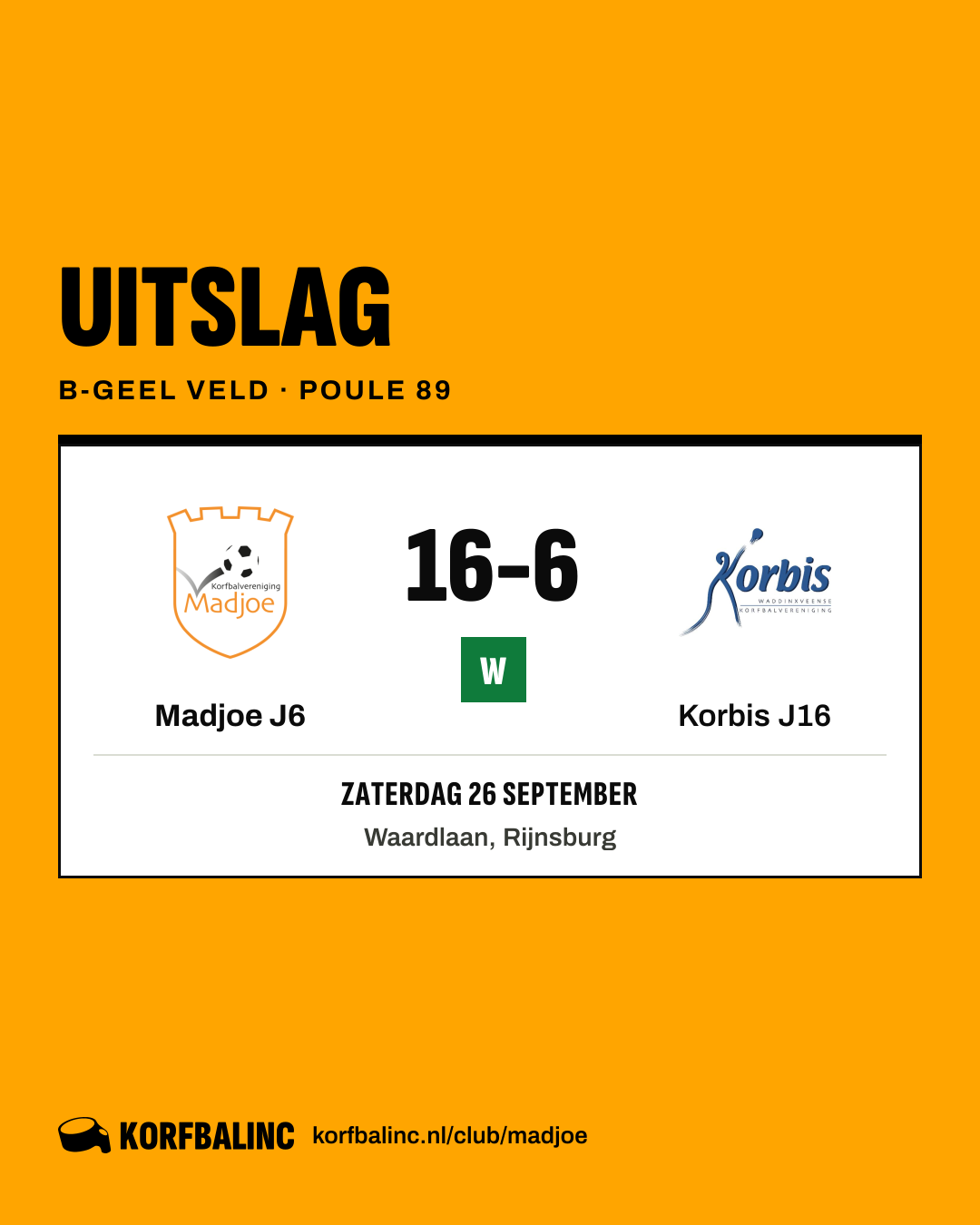 Madjoe J6 - Korbis J16