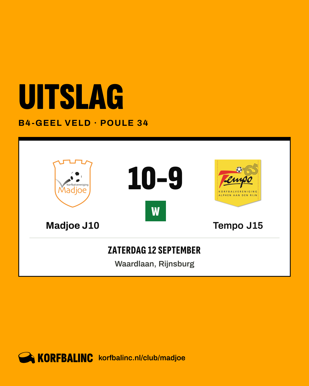 Madjoe J10 - Tempo J15