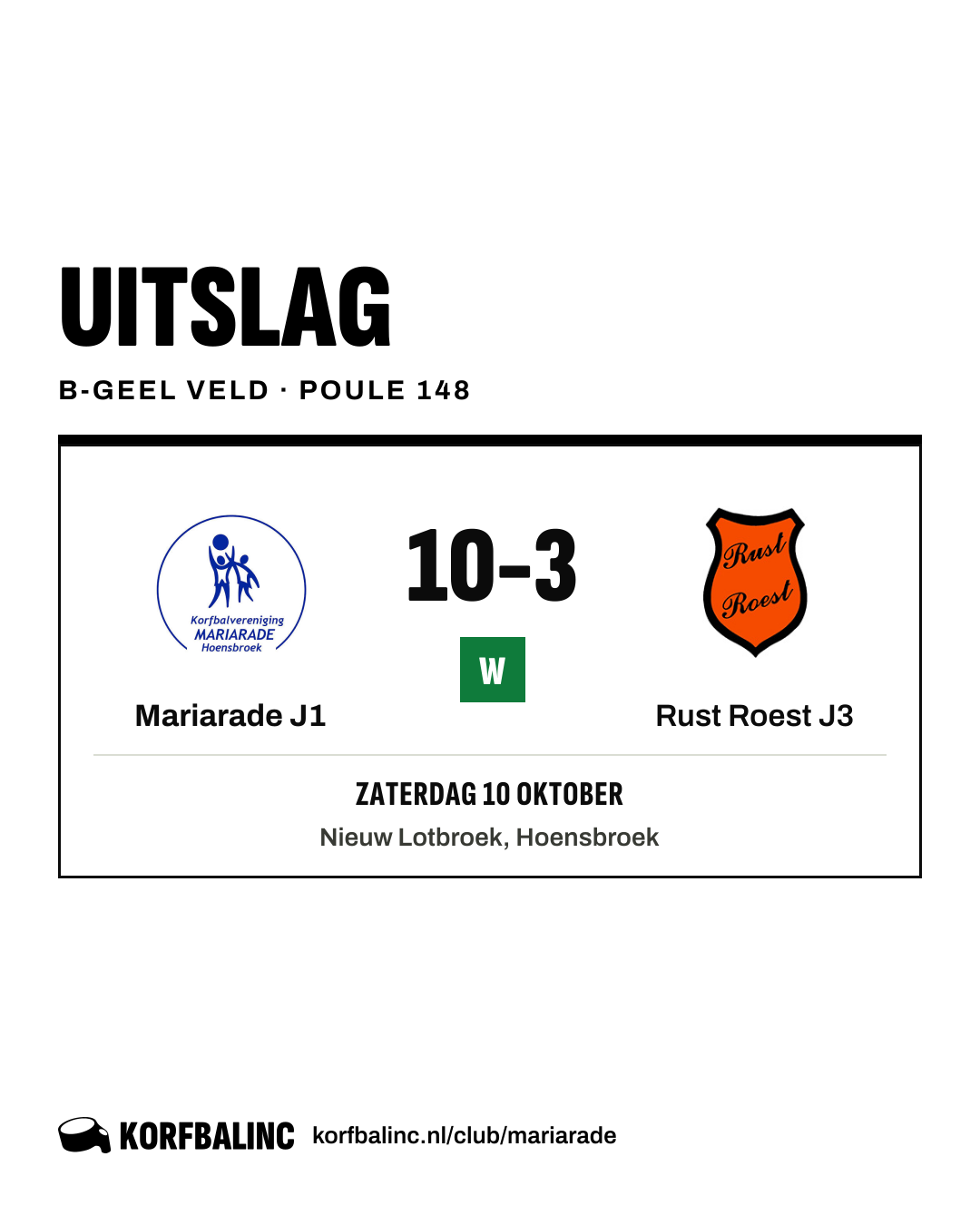 Mariarade J1 - Rust Roest J3