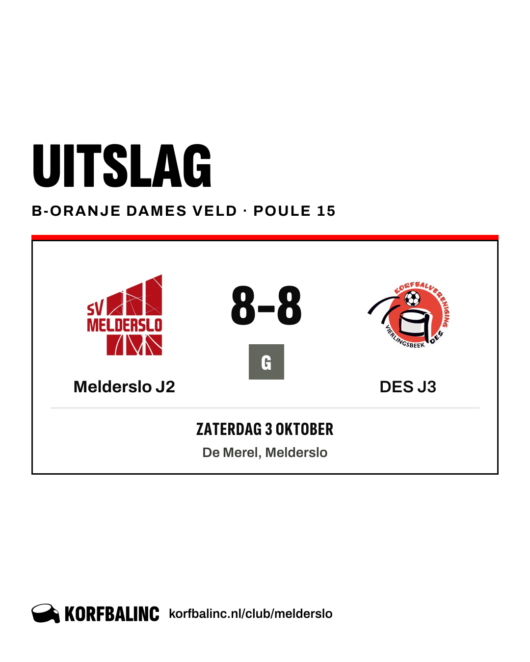 Melderslo J2 - DES J3