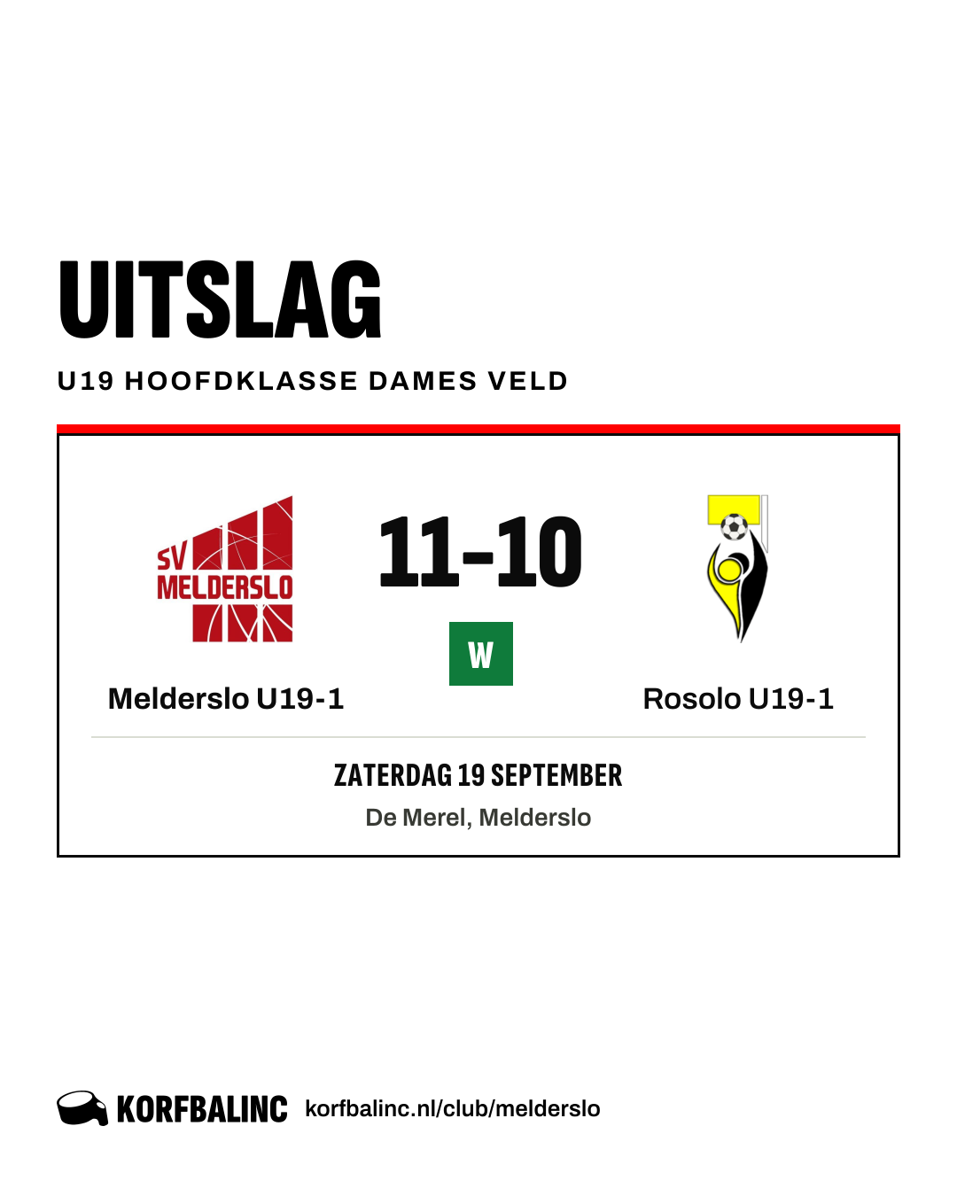 Melderslo U19-1 - Rosolo U19-1