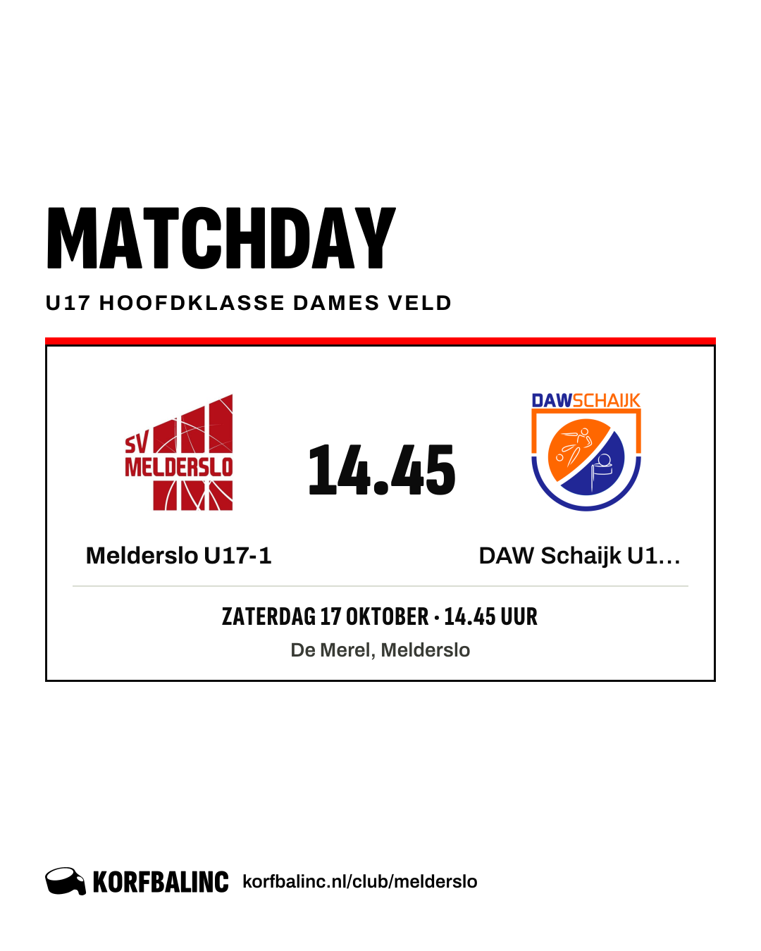 Melderslo U17-1 - DAW Schaijk U17-1