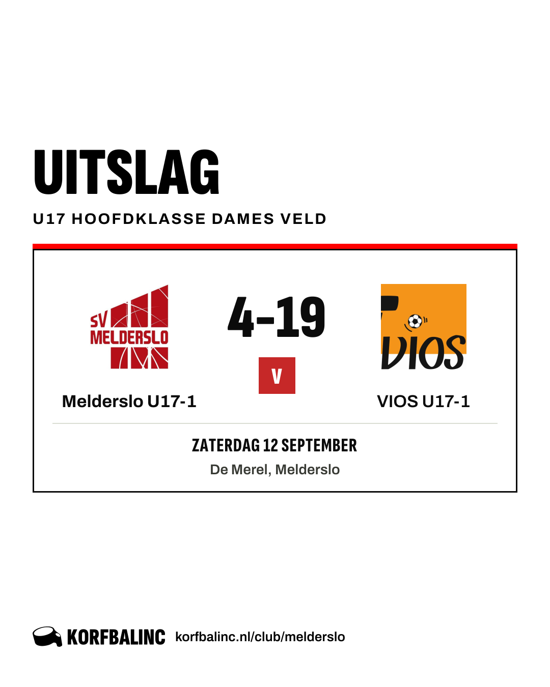 Melderslo U17-1 - VIOS U17-1