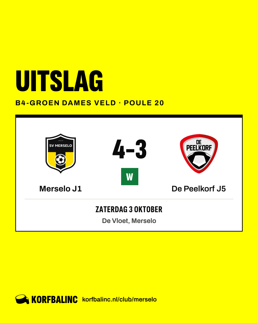Merselo J1 - De Peelkorf J5
