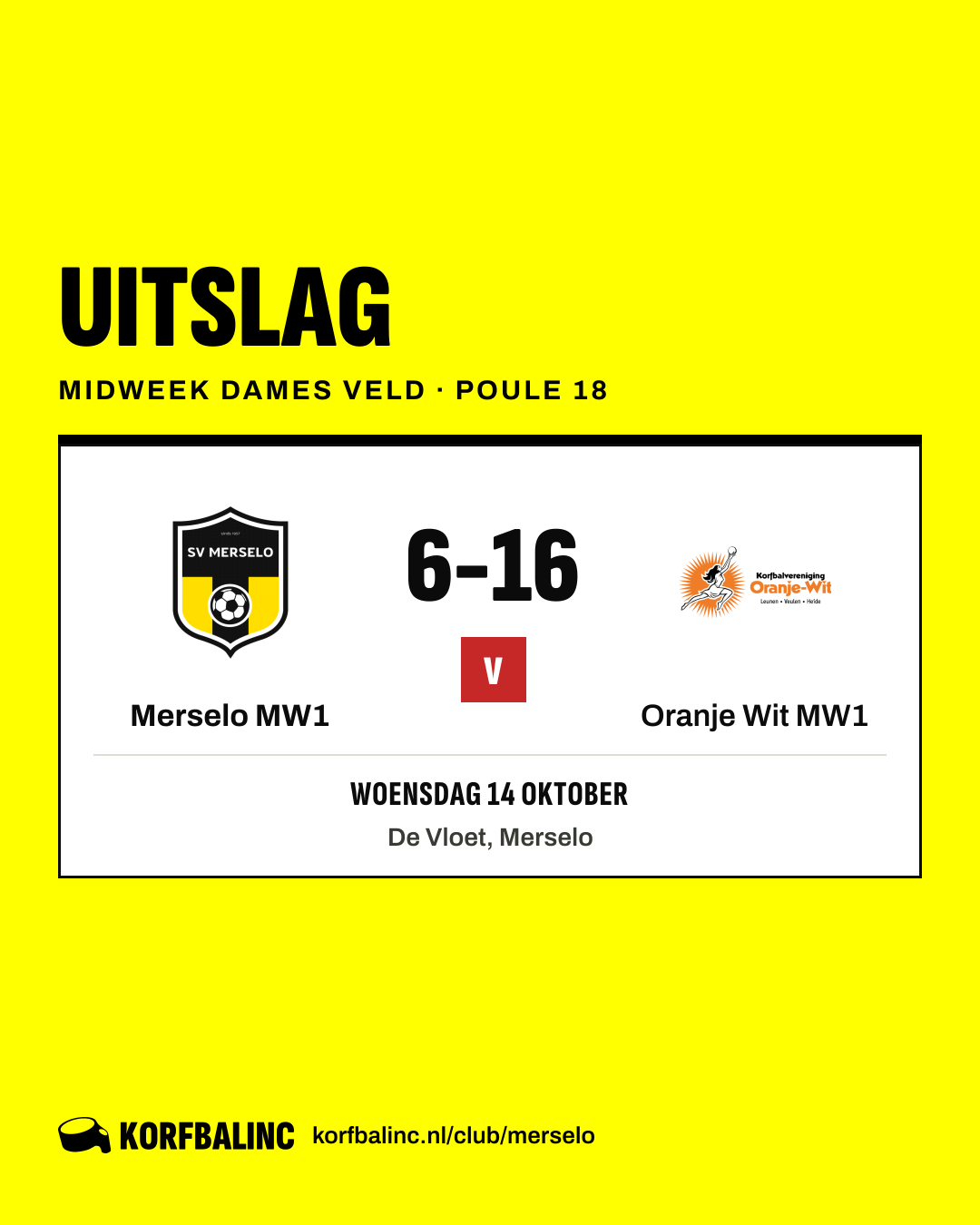 Merselo MW1 - Oranje Wit MW1