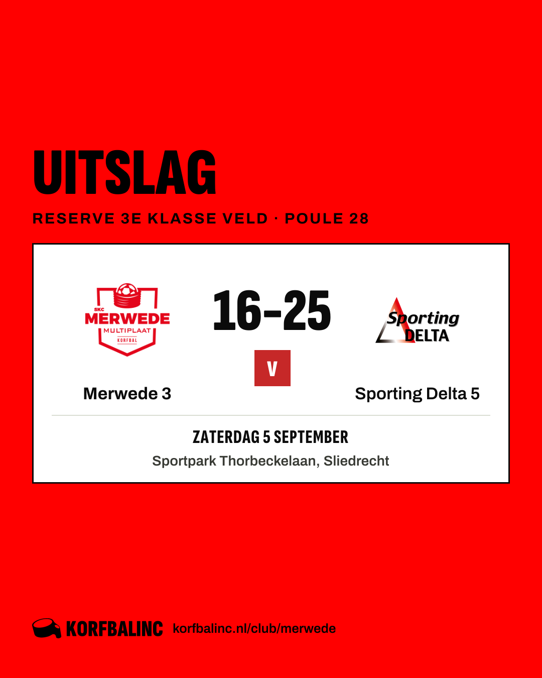 Merwede 3 - Sporting Delta 5