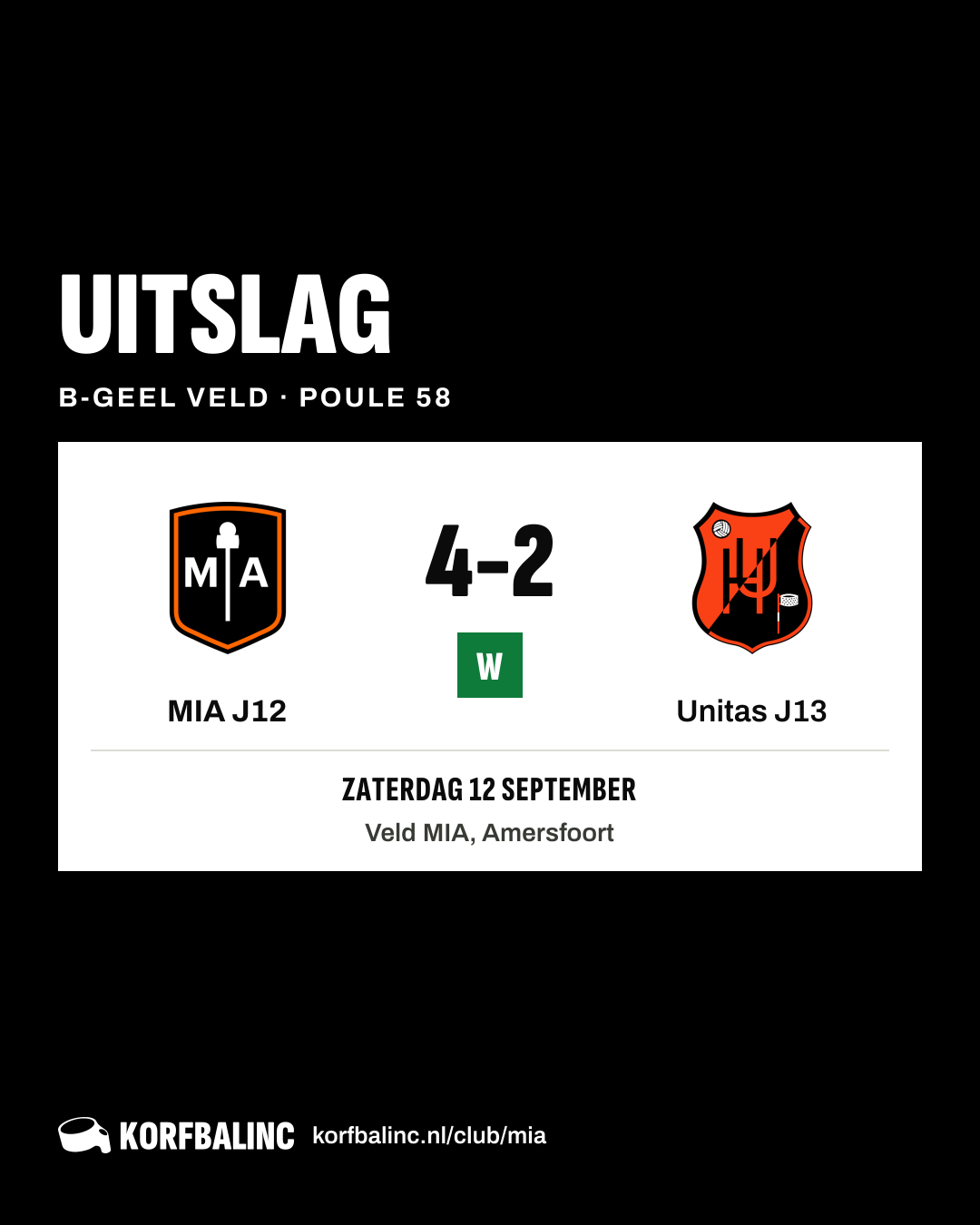 MIA J12 - Unitas J13
