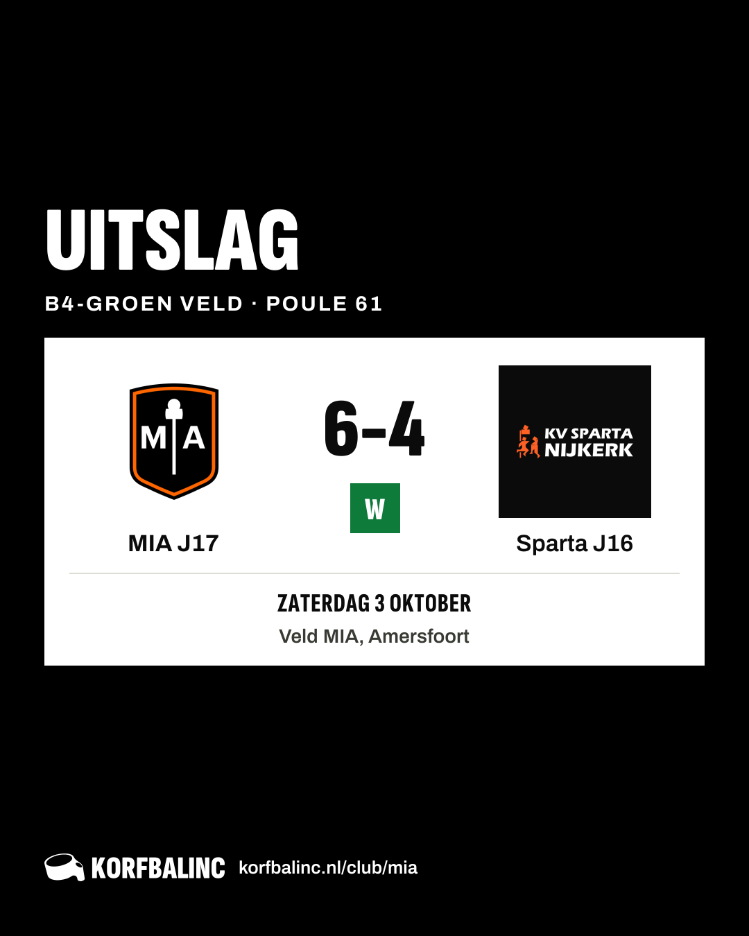 MIA J17 - Sparta J16