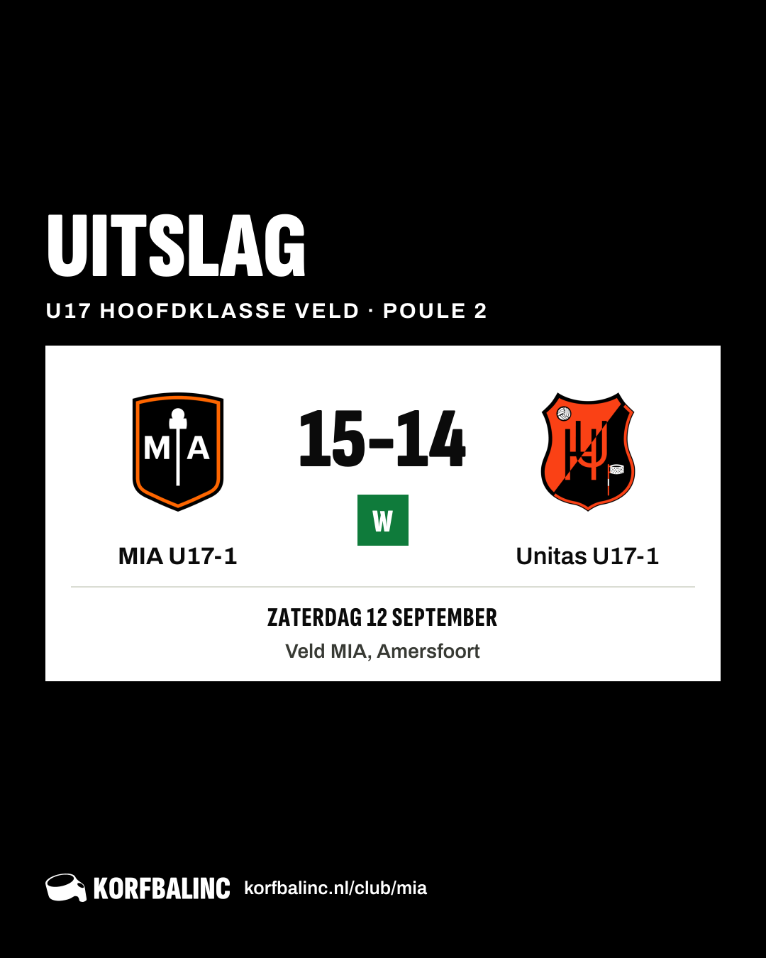 MIA U17-1 - Unitas U17-1