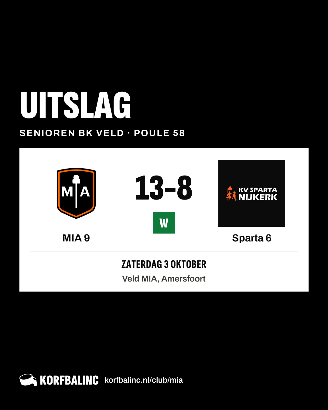 MIA 9 - Sparta 6
