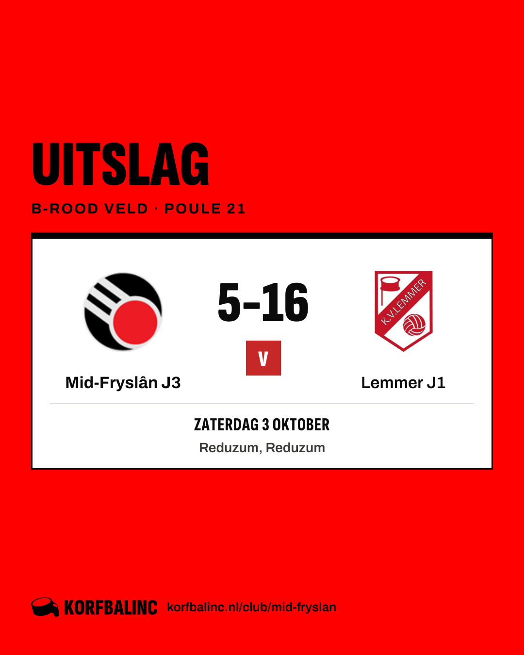 Mid-Fryslân J3 - Lemmer J1