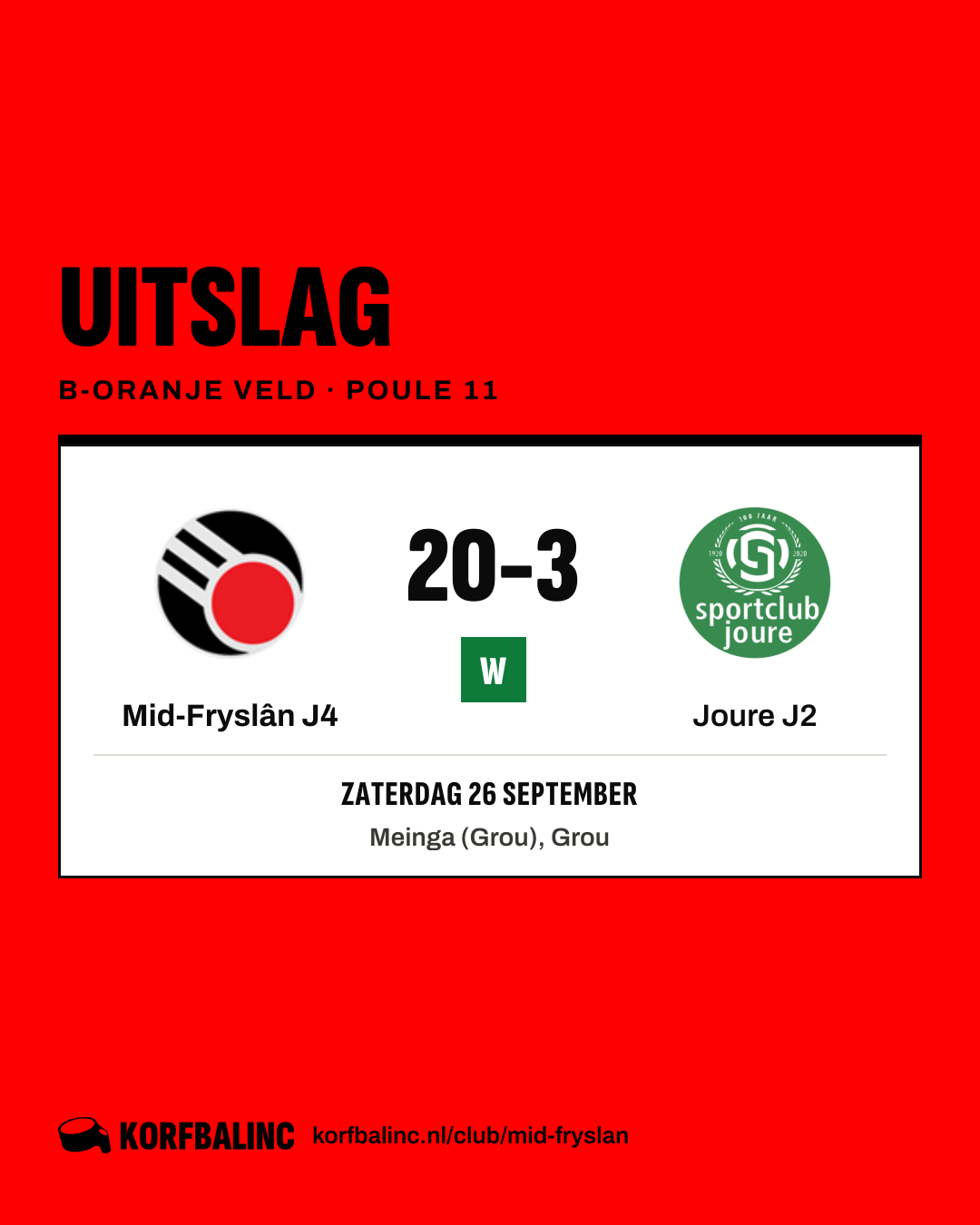 Mid-Fryslân J4 - Joure J2