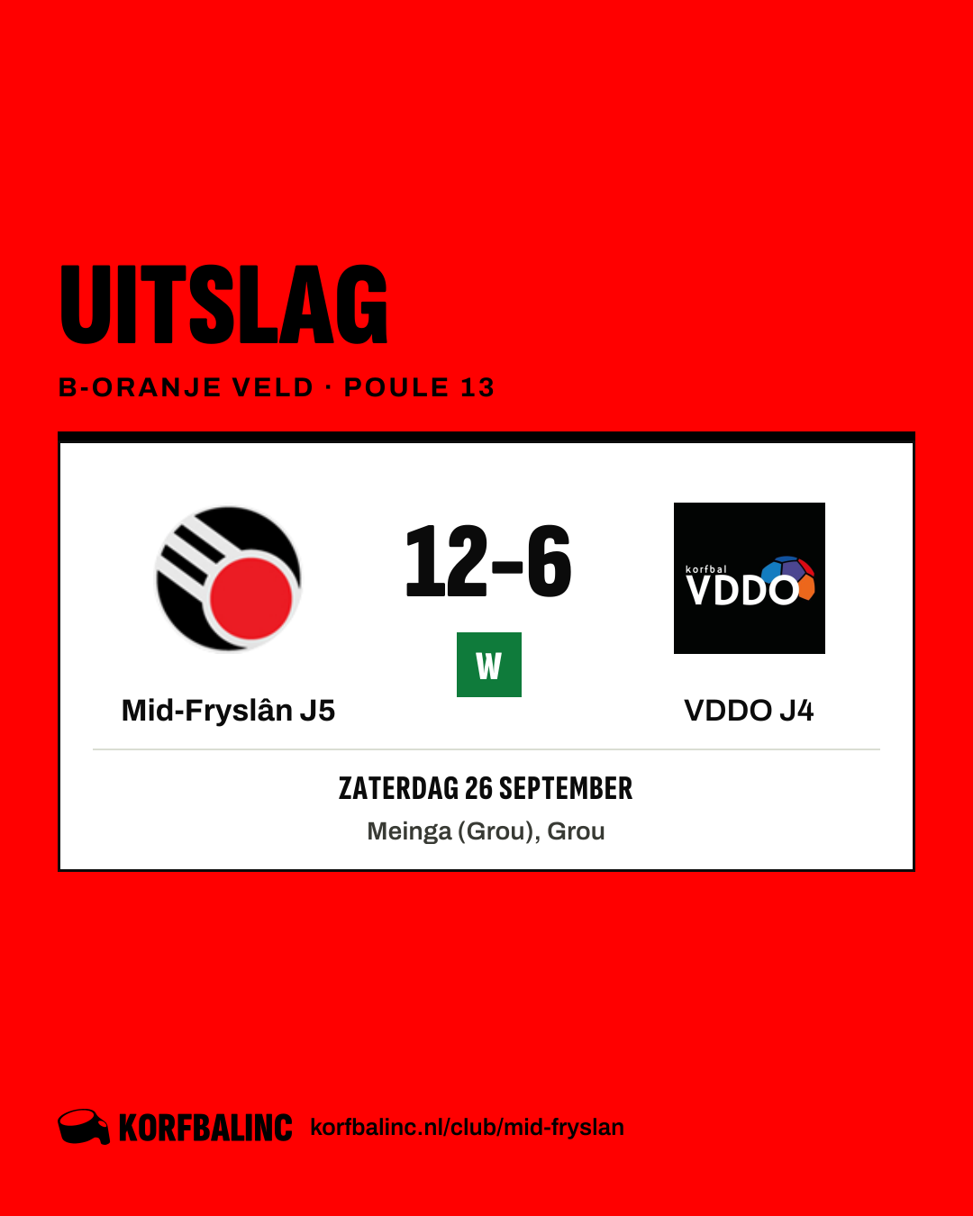 Mid-Fryslân J5 - VDDO J4
